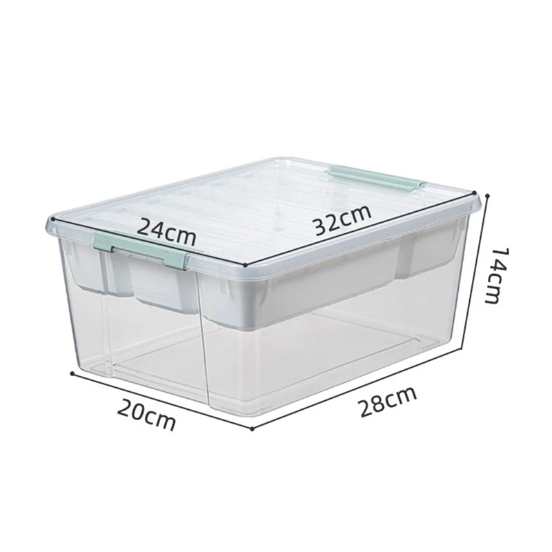 Прозрачный Пластиковый Штабелируемый Органайзер с прозрачной крышкой для