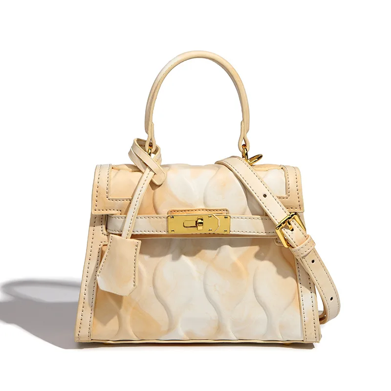 

Luxury fashion niche design Kelly bags PU embossed shoulder tote bag women's 2022 new trend high-end women's bags