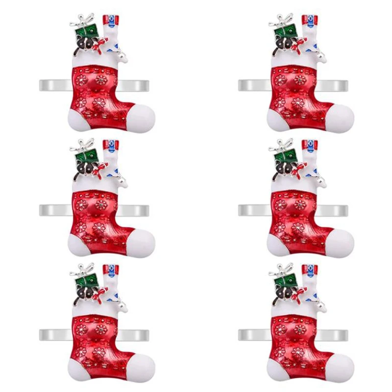 

Большая сделка, 6 шт., держатели для салфеток в рождественском стиле, обеденный стол, кольцо для салфеток, обеденные столы, кольца для обеденн...