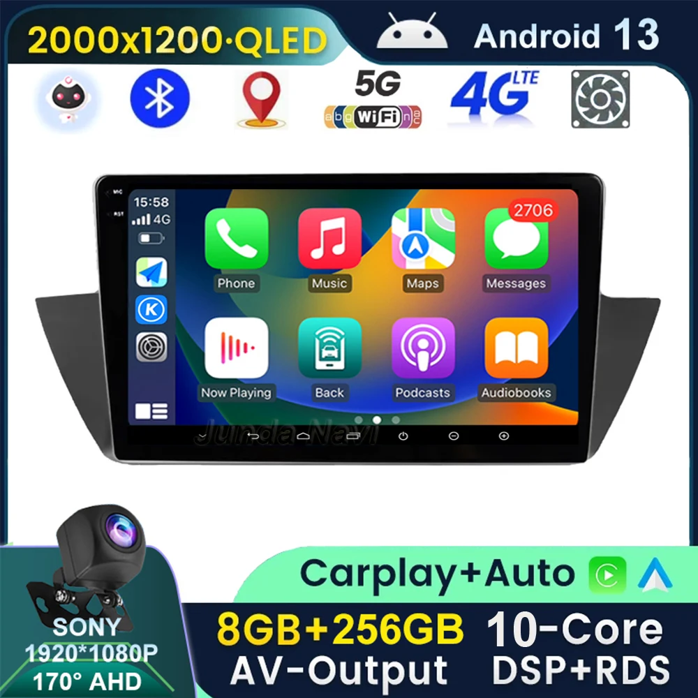 

Автомобильный радиоприемник 10 Core 8 + 256G QLED 2K Android 13 для BMW X1 E84 2009-2012 Мультимедиа 2 Din Carplay BT 4G GPS