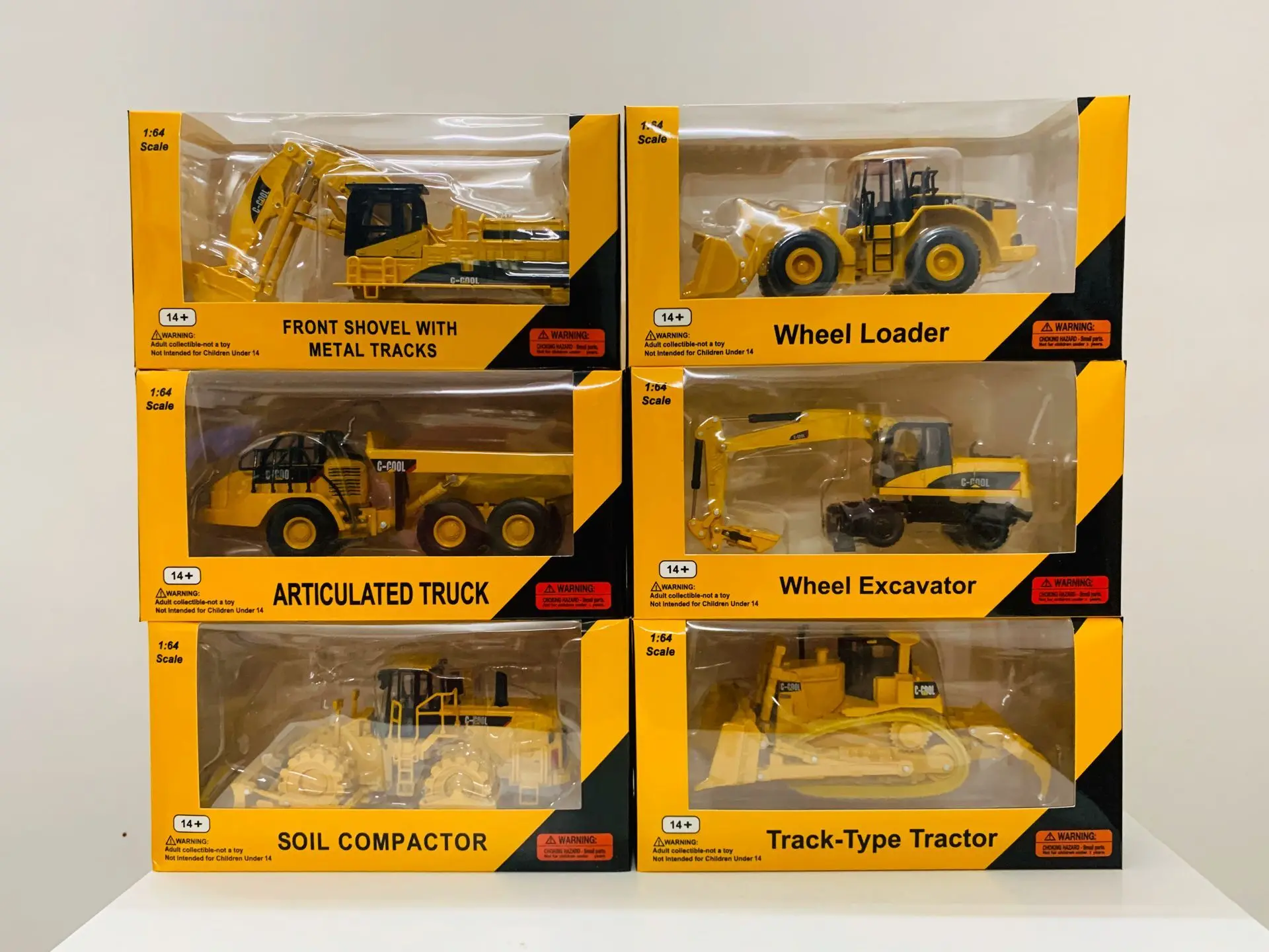 

1/64 Scale DieCast/Plastic Model Construction vehicles - C-COOL - 6 Unit New in Box