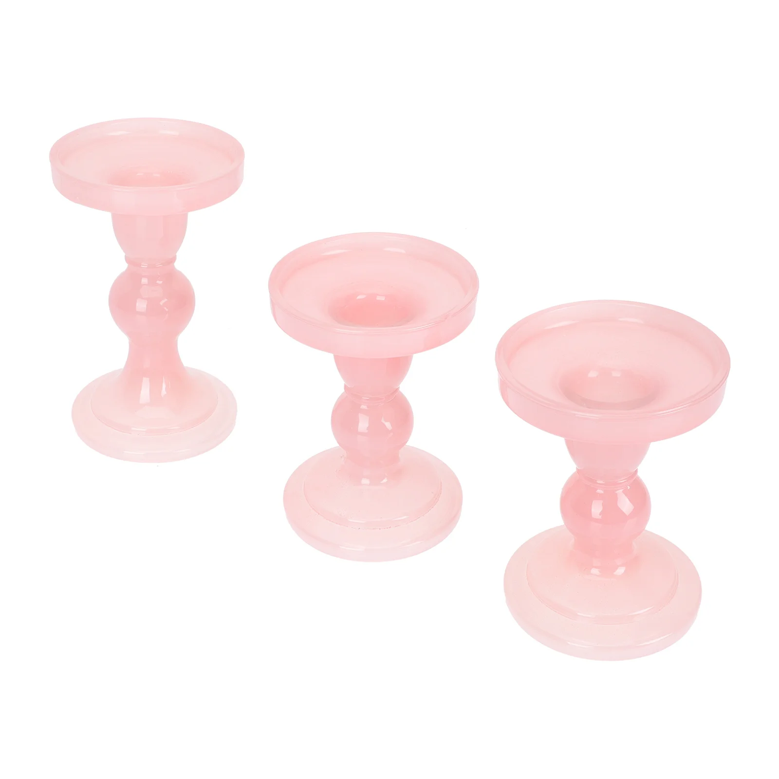 

3pcs Glass Holders Candlestick Decor for Home Candlelight Dinner