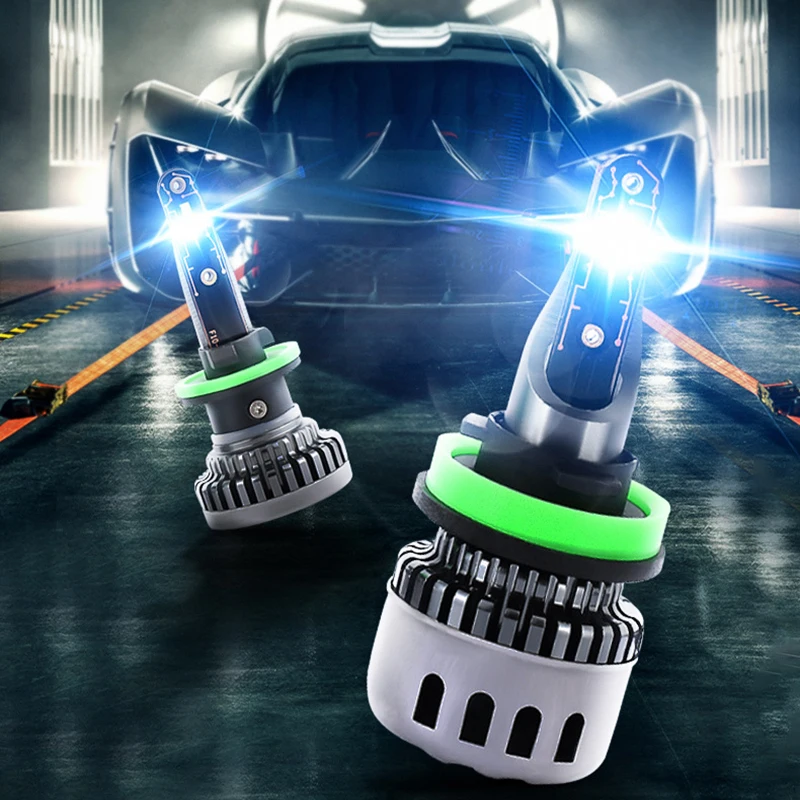 

LED Cars Lights H7 6000K Auto Fog Lamps 55W 12V Automobile Bulbs Set 20000LM Super Bright Headlight Aluminum Body Headlamp 2Pcs