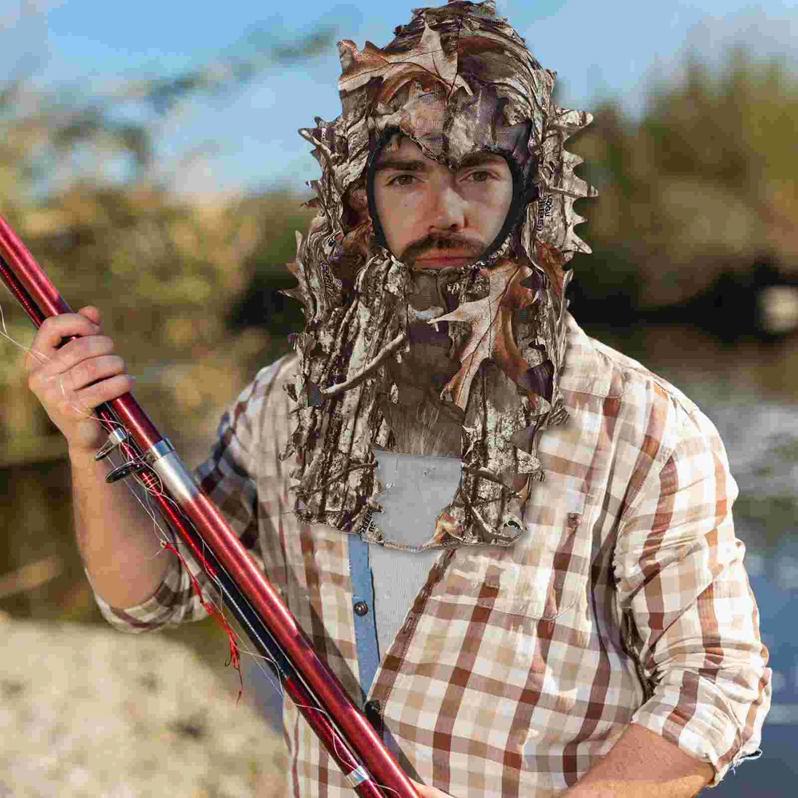 Камуфляжная тонкая секция дышащие листья 3D камуфляжная маска для лица охотничьи