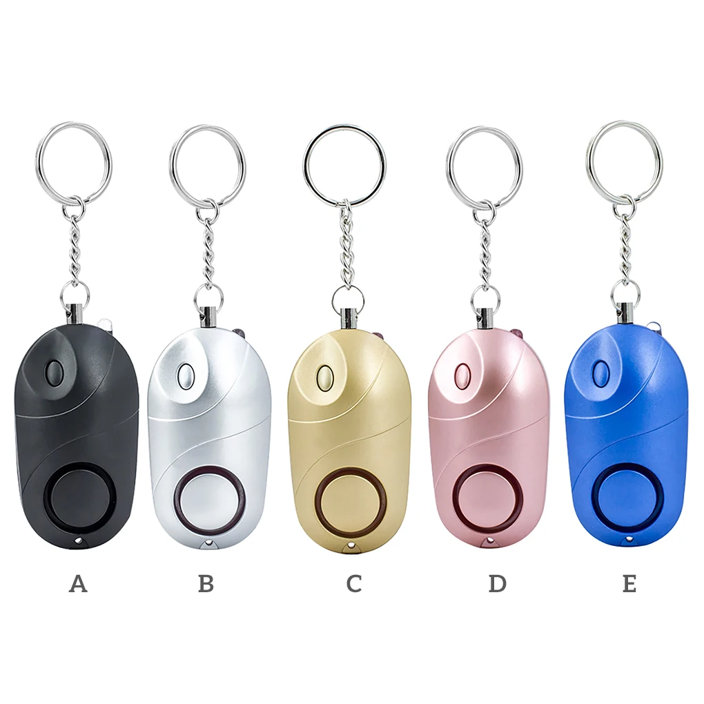 

Security Alarm Keychain Emergency Self Defense Sound Alarm with LED Light for Women Kids Elderly Golden