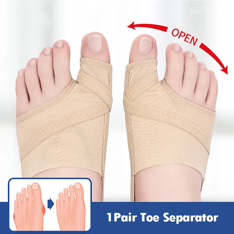 

1Pair Bunion Corrector Big Toe Separator Hallux Valgus Correction Device Bone Thumb Orthopedic Forefoot Pad Foot Straightener