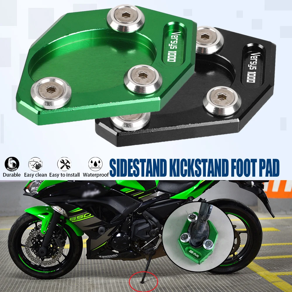 

VERSYS Motorcycle Accessories Kickstand Side Stand Enlarge Extension Foot Pad For Kawasaki Versys1000 Versys 1000 2012-2014 2013