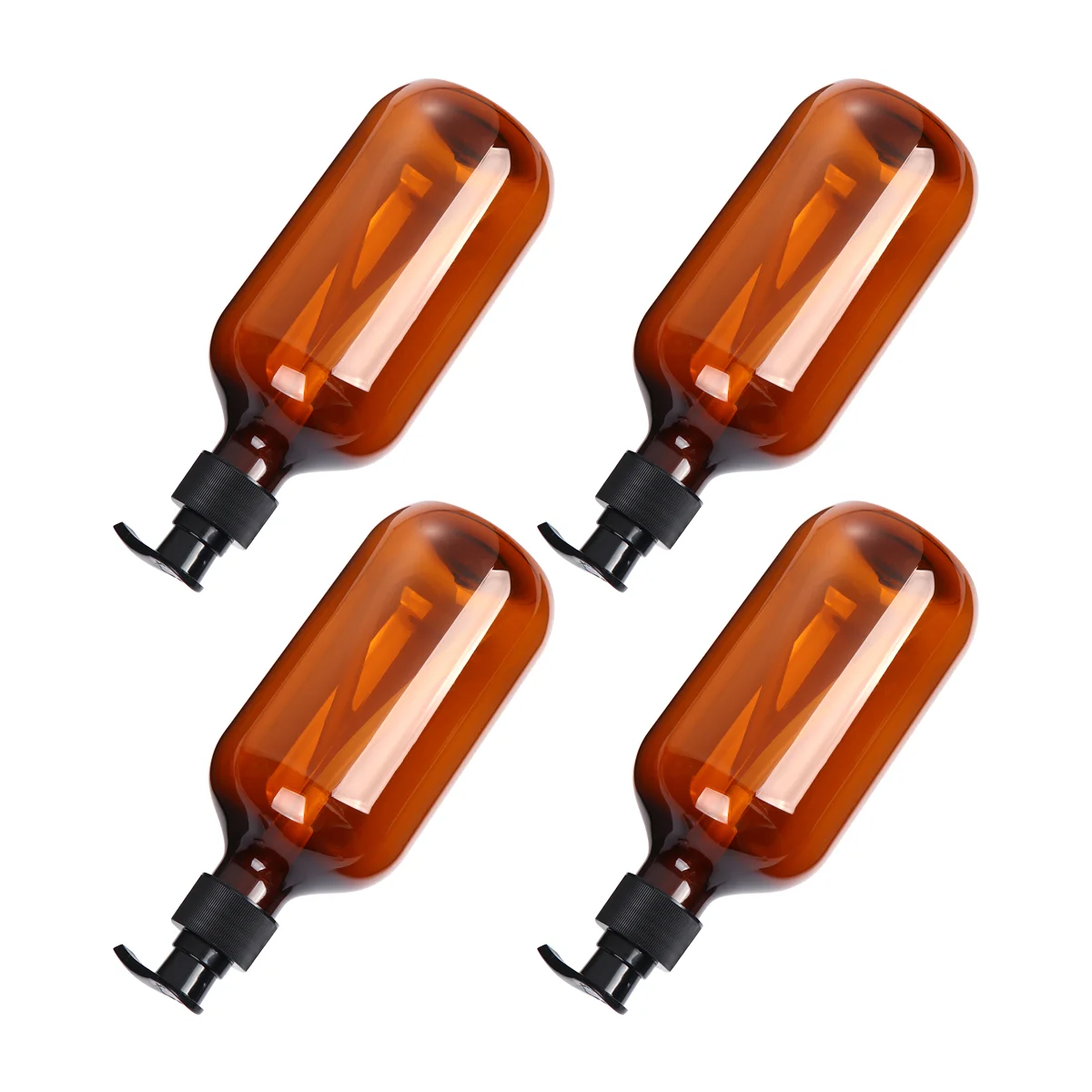 

4Pcs 1Set 500ML Wear-resistant Non-slip Empty Bottles for Home (Light Brown)