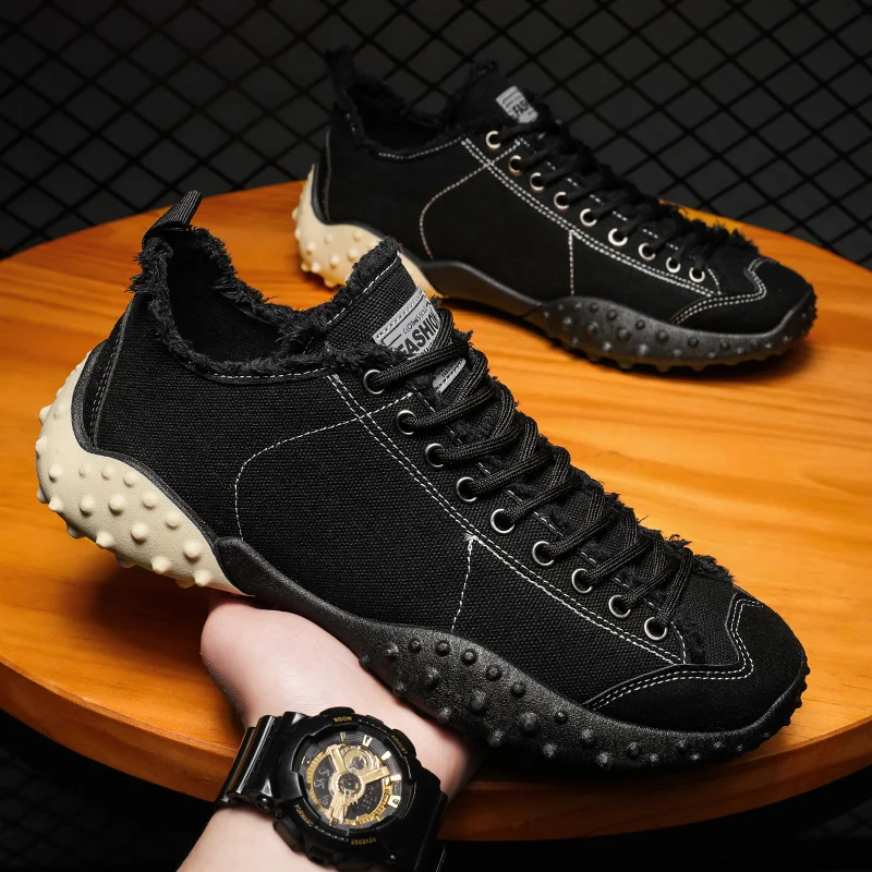 2022 Men's Mesh Shoes Casual Work Retro Breathable Slip-On Running Sneakers Four Seasons Sports Luxury Design Skateboard