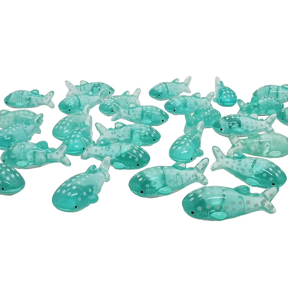 

5/10 шт. миниатюрные кабошоны в виде китов и акул-подвески из смолы для слайма или декодена-искусственные животные