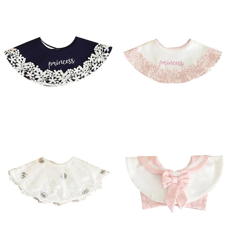

Korean Baby Girls Boy Bib Cotton Cute Lace Bow Tie Infant Breastplate Burp Cloth G2AE
