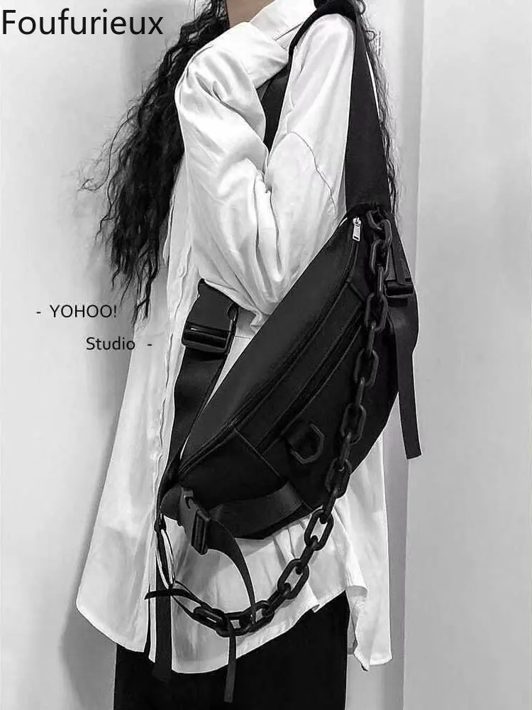 

Нагрудная сумка из искусственной кожи с простой текстурой, на одно плечо