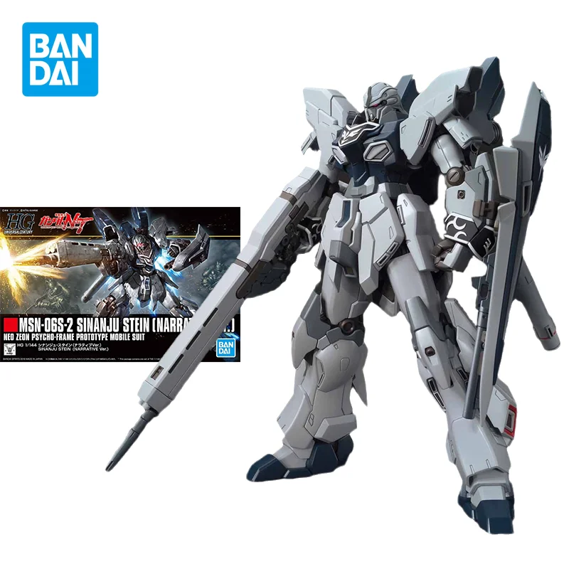 

Bandai Original Gundam Model Kit Anime Figure HGUC 1/144 MSN-06S-2 SINANJU STEIN Action Figures Collectible Toys Gifts for Kids