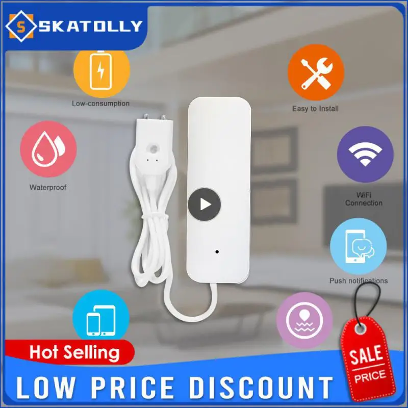

1~8PCS Water Leakage Alarm Smart Home Tuya Leak Alarm Water Flood Detector Security Alarm System Wifi Water Leak Sensor Detector