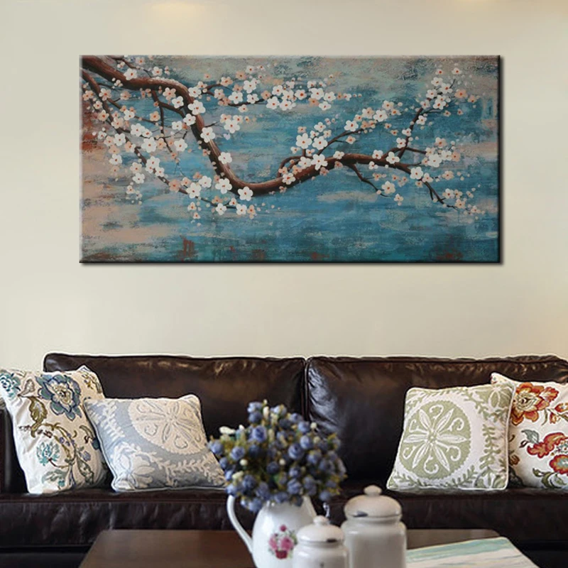 

Large Size Handmade Oil Painting On Canvas Wall Art Flower Modern Floral Pictures Home Living RoomInterior Decoration Paintings