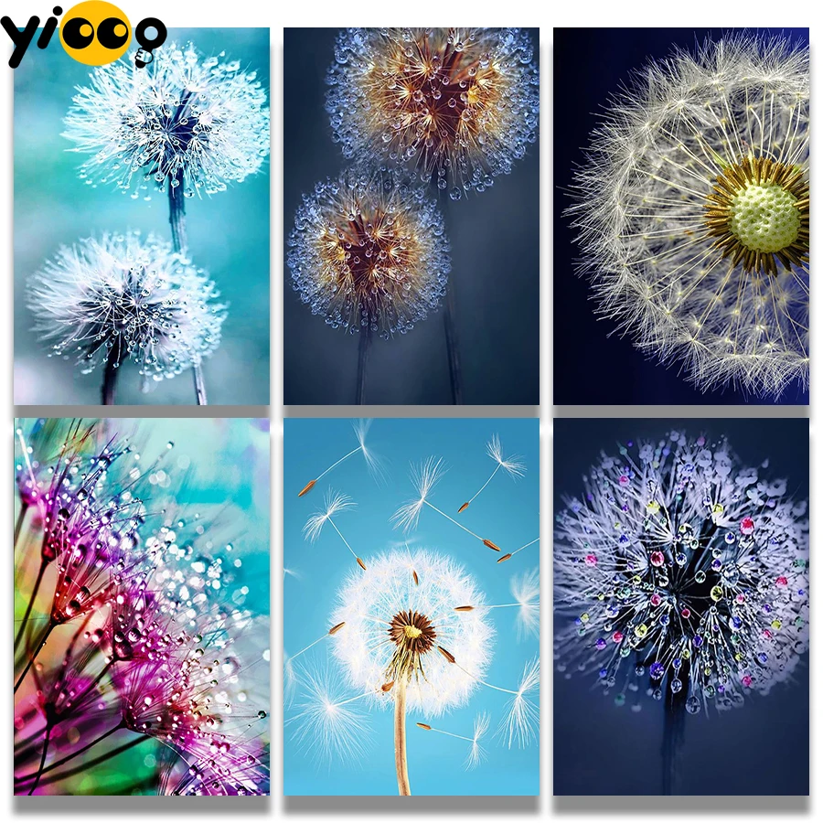 

Yioop Full acrylic drill diy embroidery 5d diamond paintings new collection 2022 Dandelion diamond mosaic kit home decor