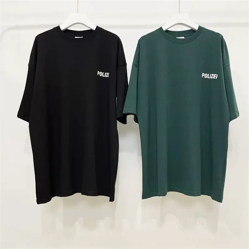 

2022SS VETEMENTS T-SHIRT Letter Print Cotton Men Women Short Sleeve Oversized