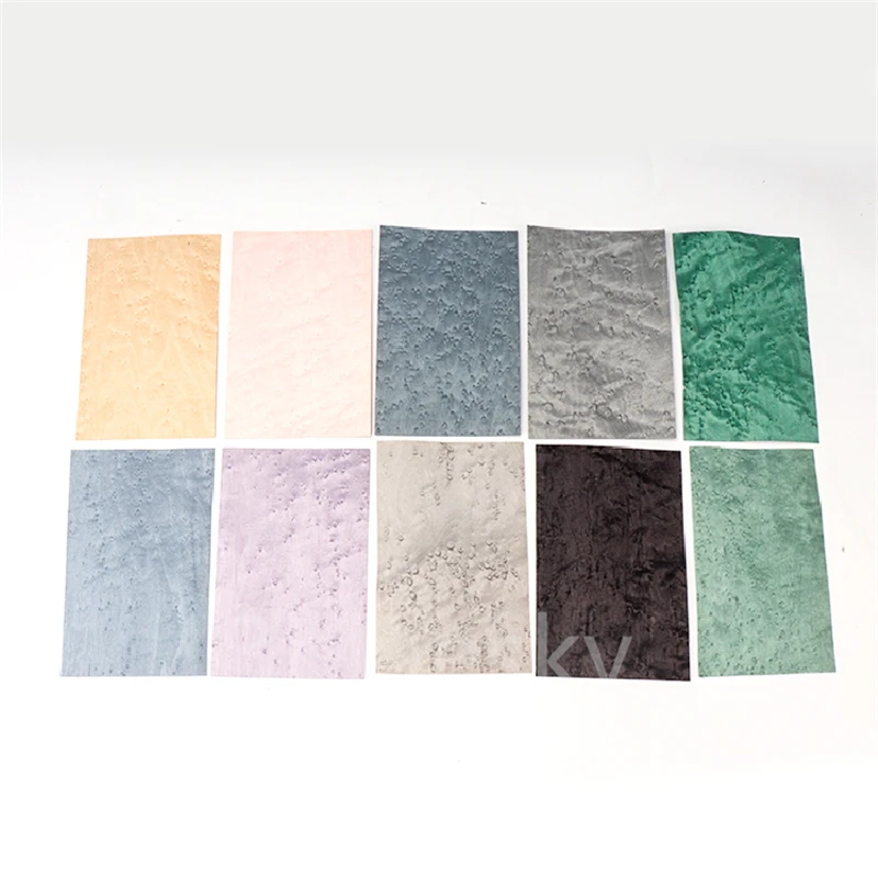 Натуральный древесный шпон окрашенный клен птичий глаз для мебели около 0 25 мм