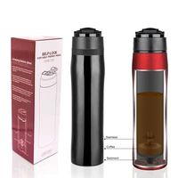 350ml portable french press pot double thermal insulation cold storage travel outdoor stainless steel bottle coffee tea maker