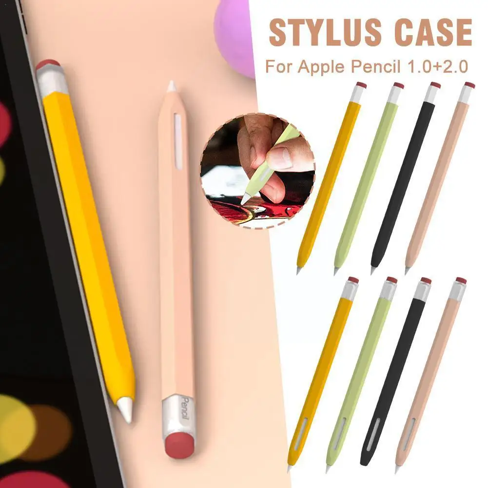 

Силиконовый чехол для Apple Pencil 1 2, силиконовый защитный чехол, чехол 1-го 2-го поколения, чехол-карандаш для Apple Sty O0E9