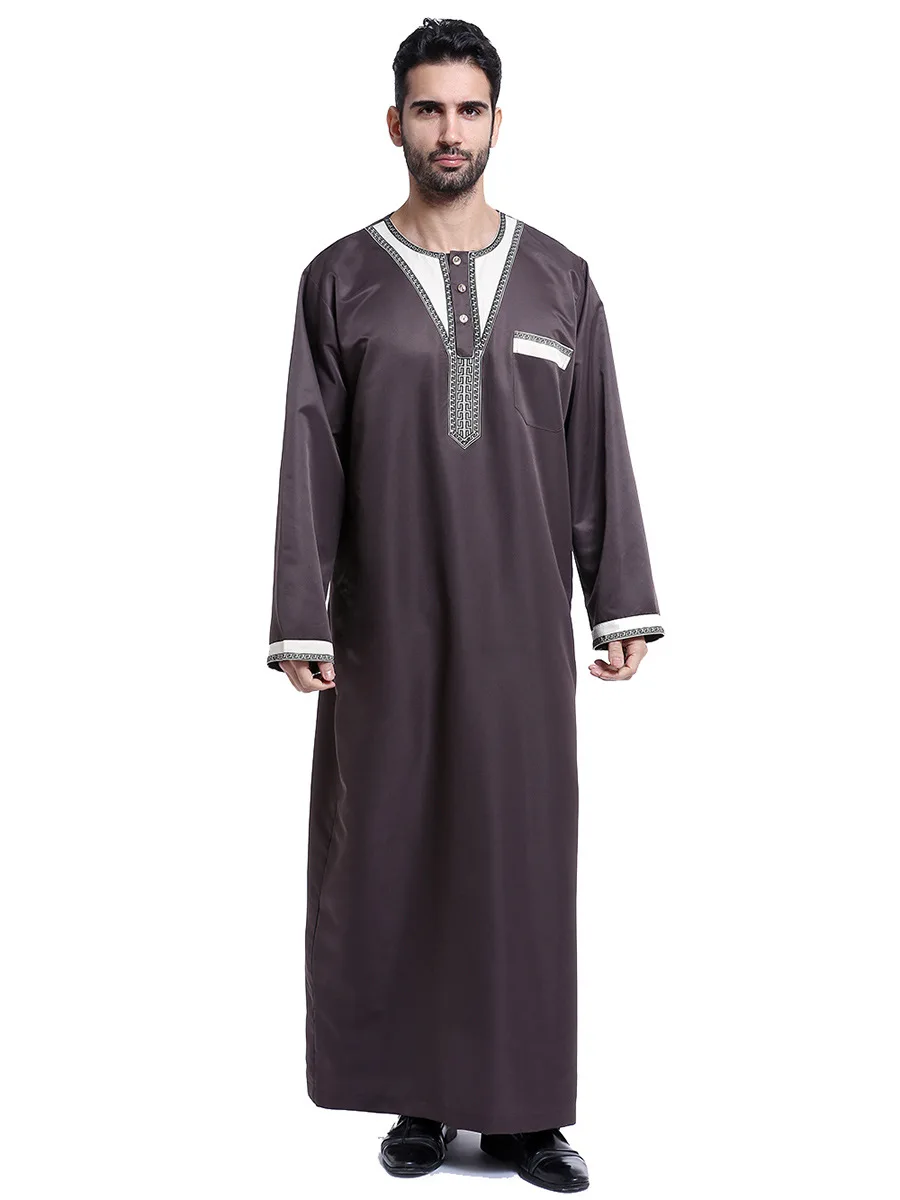 Fashion Muslim clothing Mens Abaya 2022 Dubai Indian Middle East Islamic Robe for Men Long Thobe  turkish store clothes men