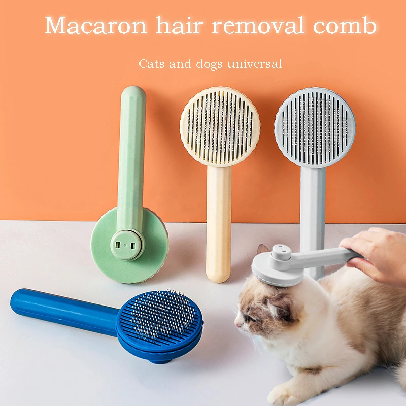

Pet Massage Brush Self Cleaning Dog and Cat Hair Removal Comb Pets Grooming Tool Removes Knots Tangled Hair Cats Accessories