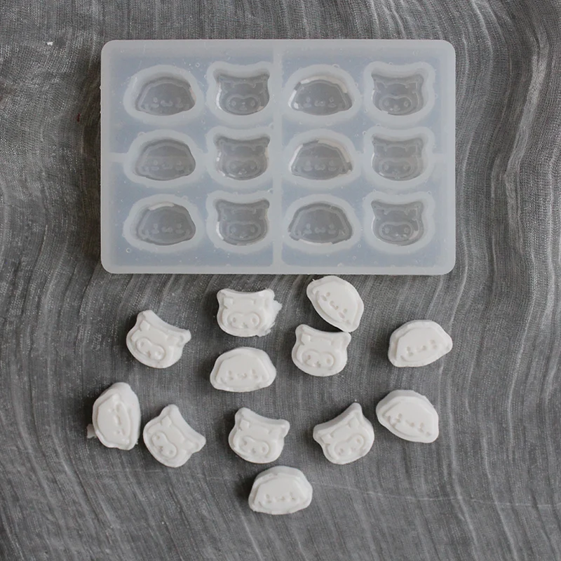 

Animal Small Head Shape Silicone Mold Kitchen DIY Cake Baking Decorating Fudge Dessert Tool Chocolate Clay Gum Plaster Mould