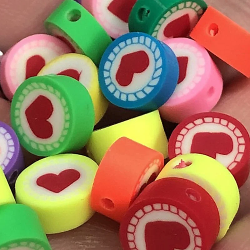 

DIY10mm30/50/100pcs beads for jewelry making bracelets for women flower spacer beads wholesale jewelry heart beads