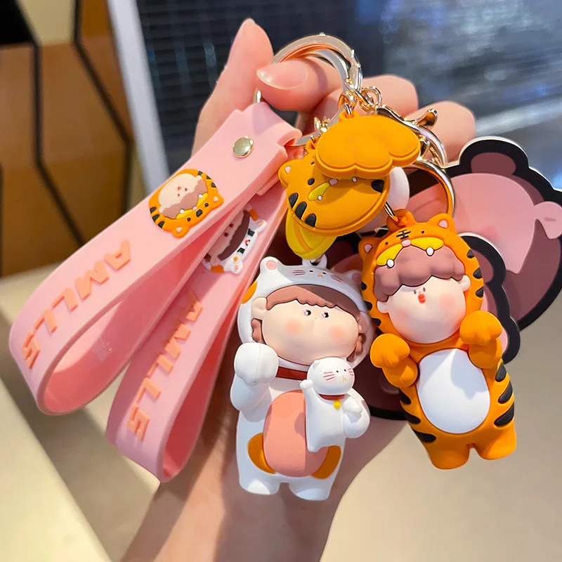 Брелок для ключей мальчиков модный мультяшный брелок девочек с куклой Lilithl пар