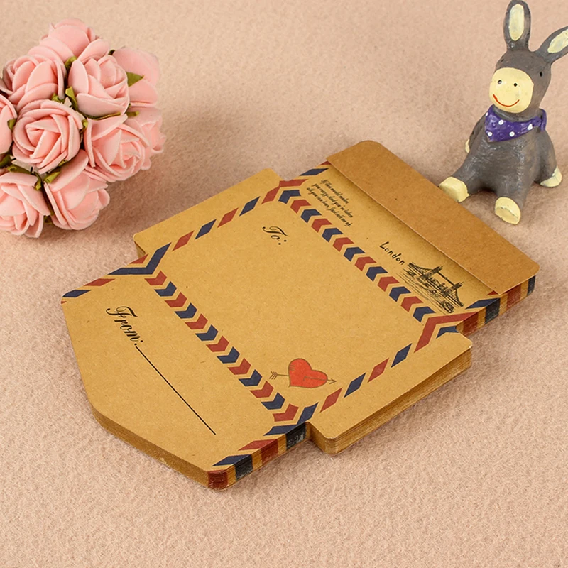 

45pcs Cute Kraft Paper Envelope Memo Pads Papeleria Kawaii Stationery Planner Sticky Notes School Office Message Writing Card