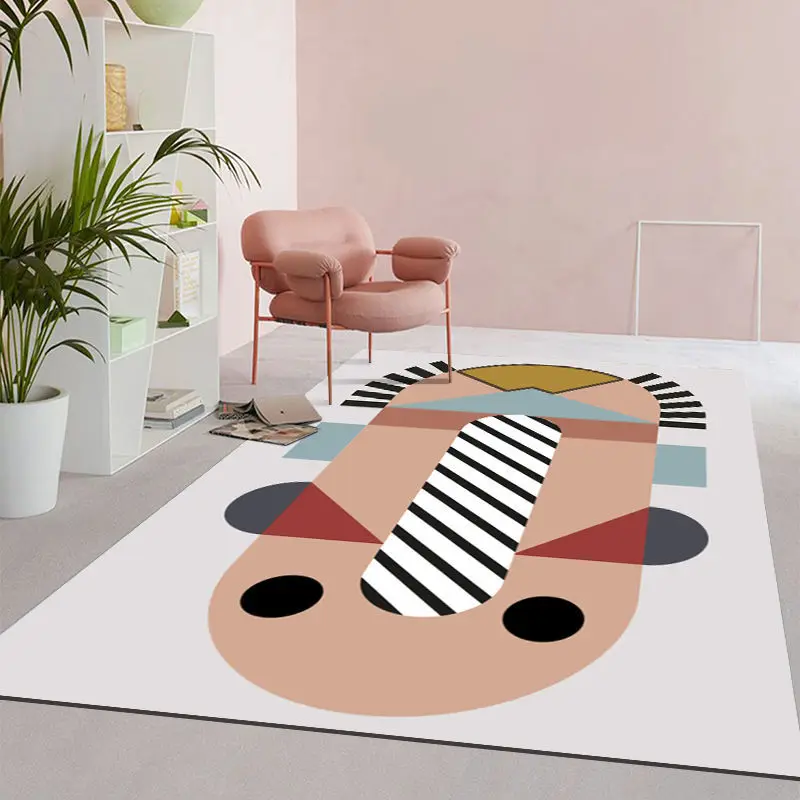 

Light Luxury Rug Living Room Sofa Coffee Tables Mat Home Nordic Simplicity Bedroom Children's Room Decoration Soft Fluff Carpet