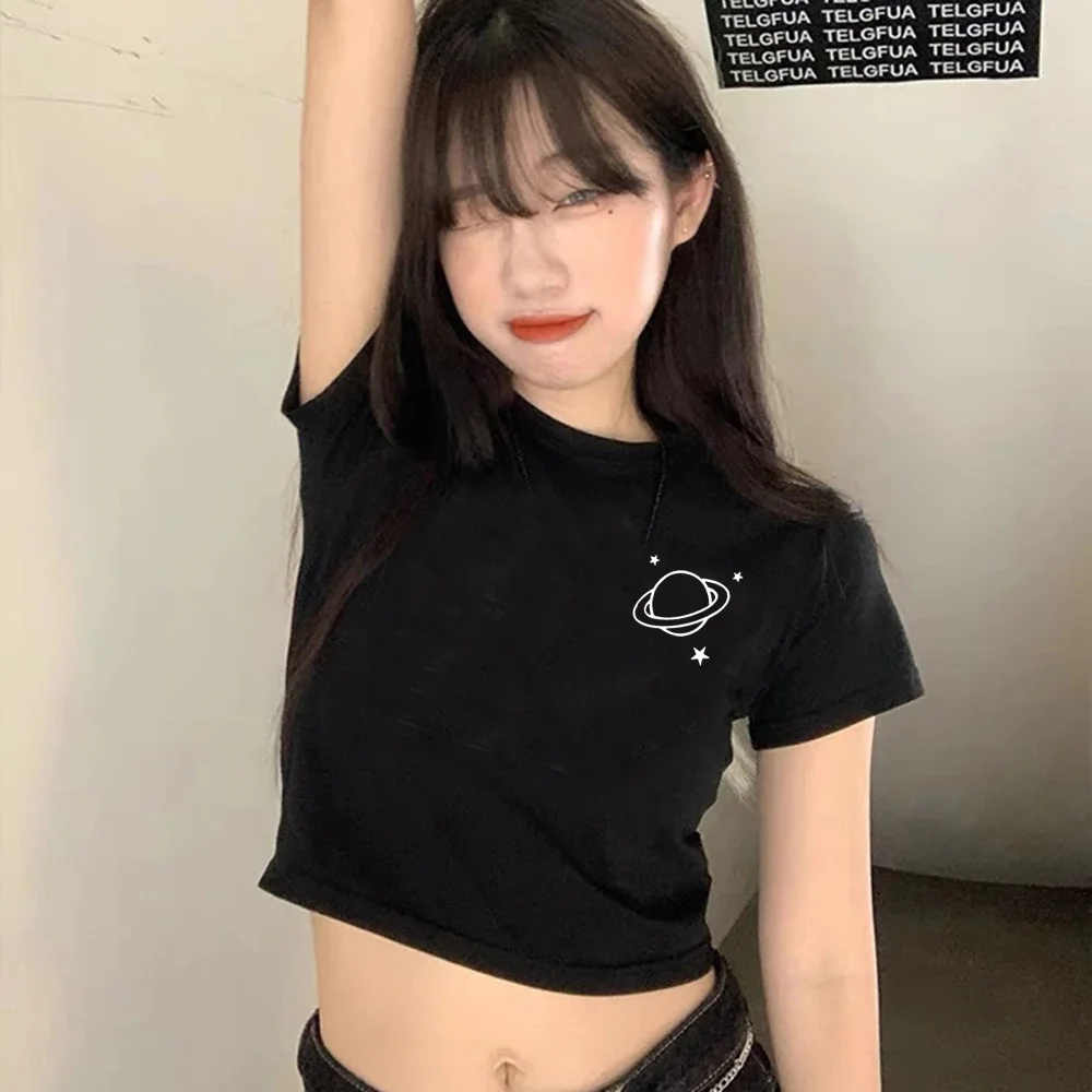 

Кроп-Топ женский с графическим принтом, в стиле хиппи