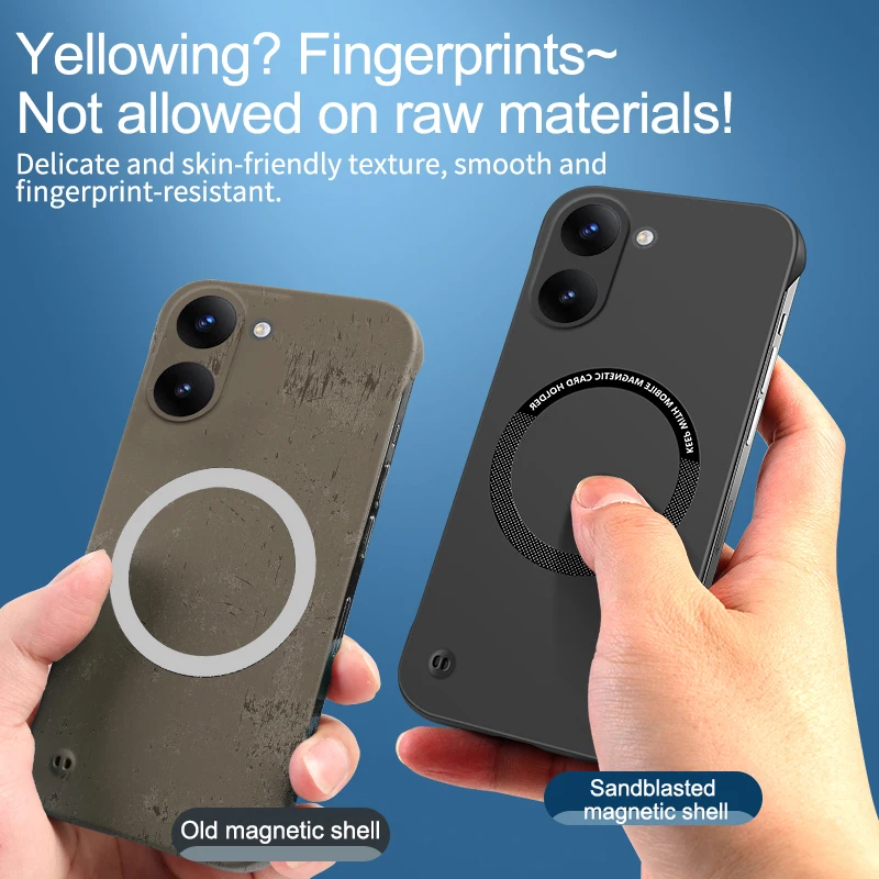 Фото Роскошный тонкий чехол без рамок для Xiaomi Poco X8 Pro X8Pro 5G, ударопрочная жесткая задняя крышка из поликарбоната с магнитной беспроводной зарядкой Magsafe №4