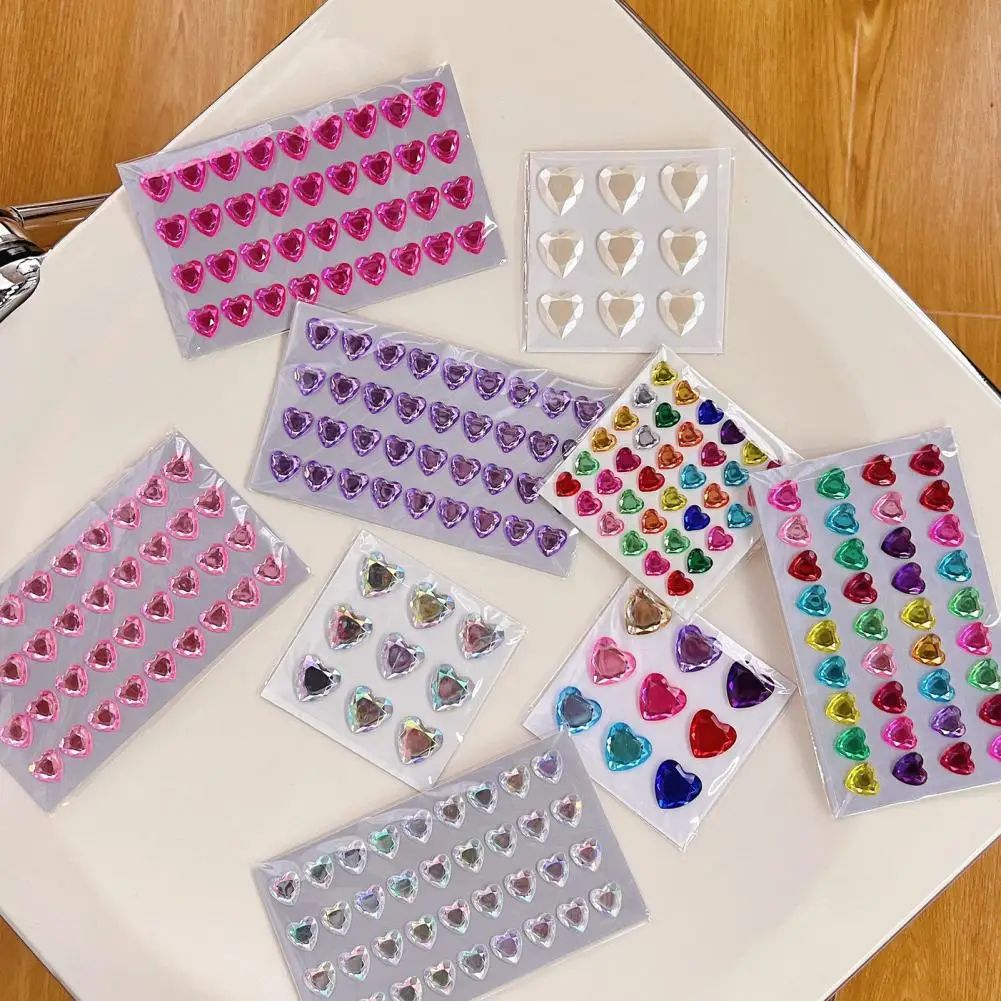 

Decorative Sticker 3d Faux Heart Sticker Easy Diy Scrapbooking Journaling Supply for Decorative Student Supplies Easy to Apply