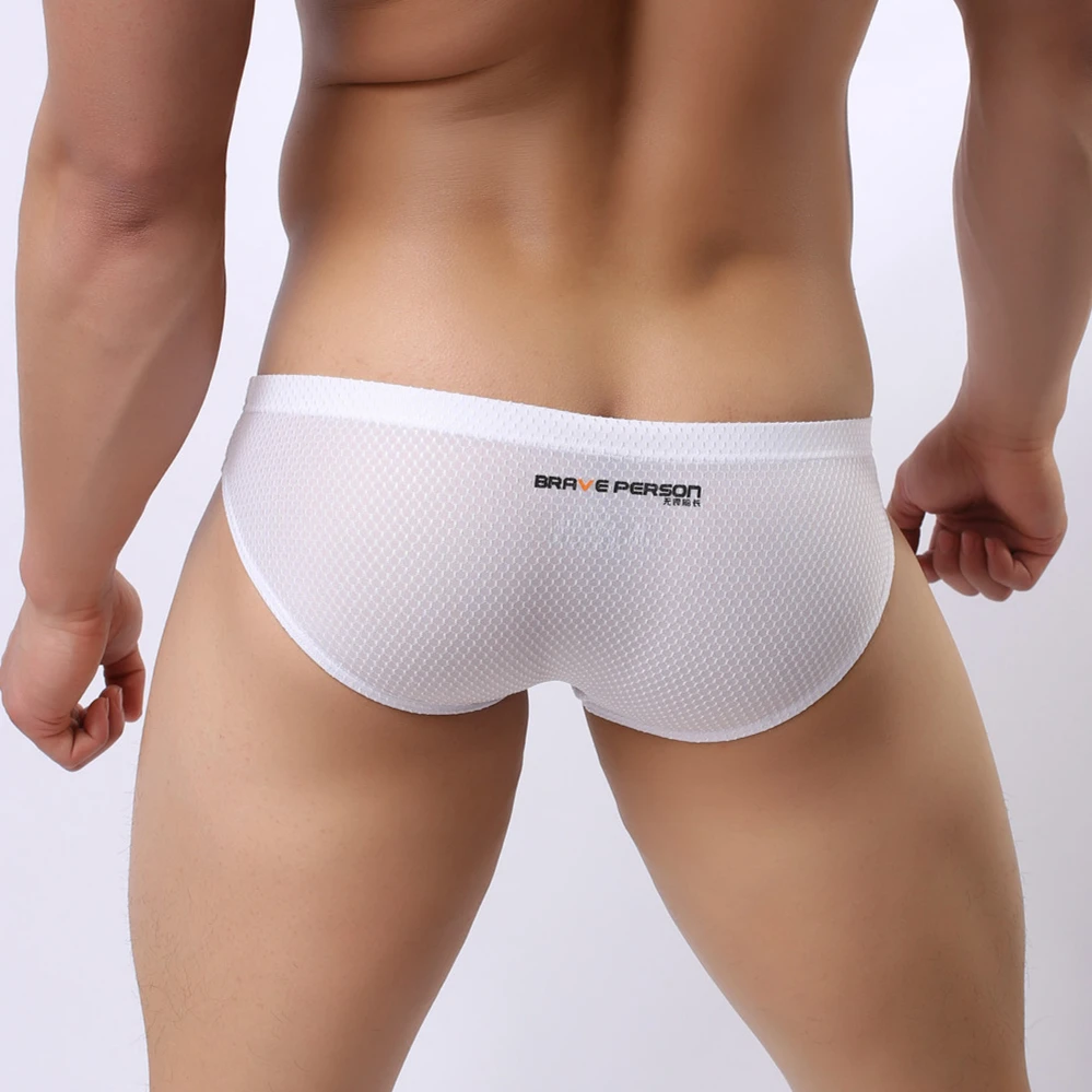 

Men's Sexy Bikini Underwear Swimming Trunks Low Rise Sexy Hot Man Briefs Swimwearar Nylon Bulge Pouch Seamless Panties White XL