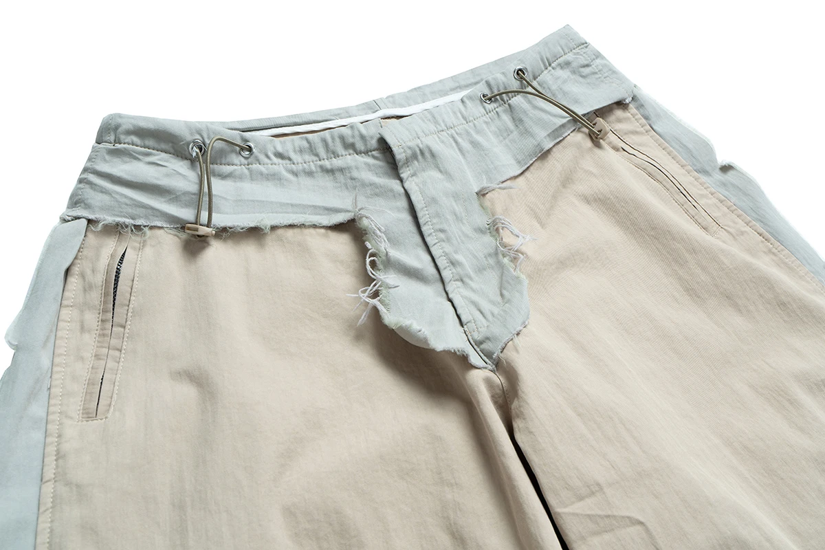 High Street Color Match до колена плиссированные повседневные свободные брюки-карго для