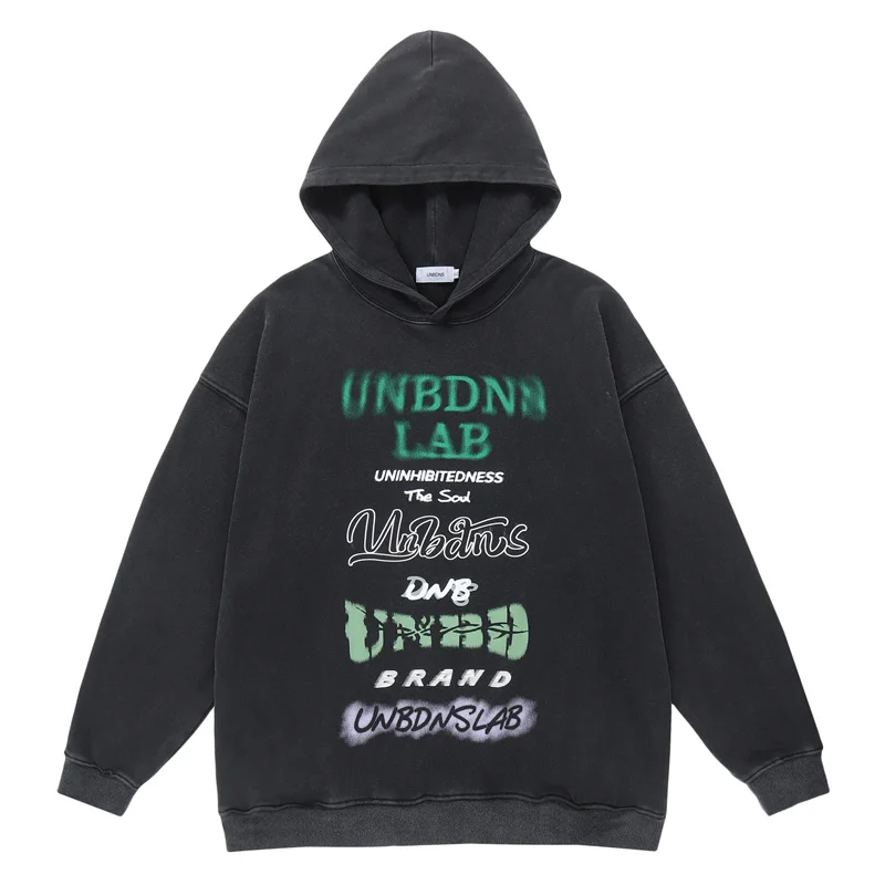 

Мужская Уличная Хип-хоп Готическая толстовка с буквенным принтом Харадзюку толстовки 2022 винтажная Модная хлопковая толстовка