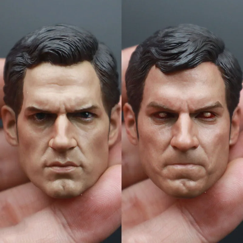 

1/6 супер герой Генри кавилл голова Лепка ПВХ мужской солдат голова резьба модель подходит для 12 дюймов экшн-фигурки Куклы для коллекции