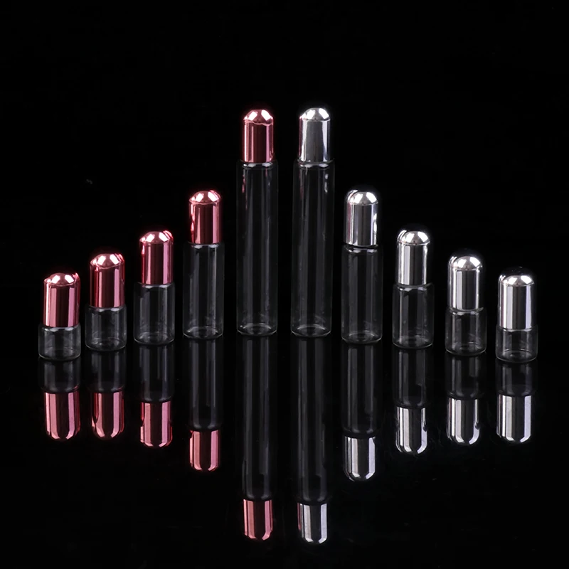 

1/2/3/5/10 мл цветной Толстый Стеклянный рулон на эфирное масло, пустой флакон для духов, роликовый флакон для путешествий