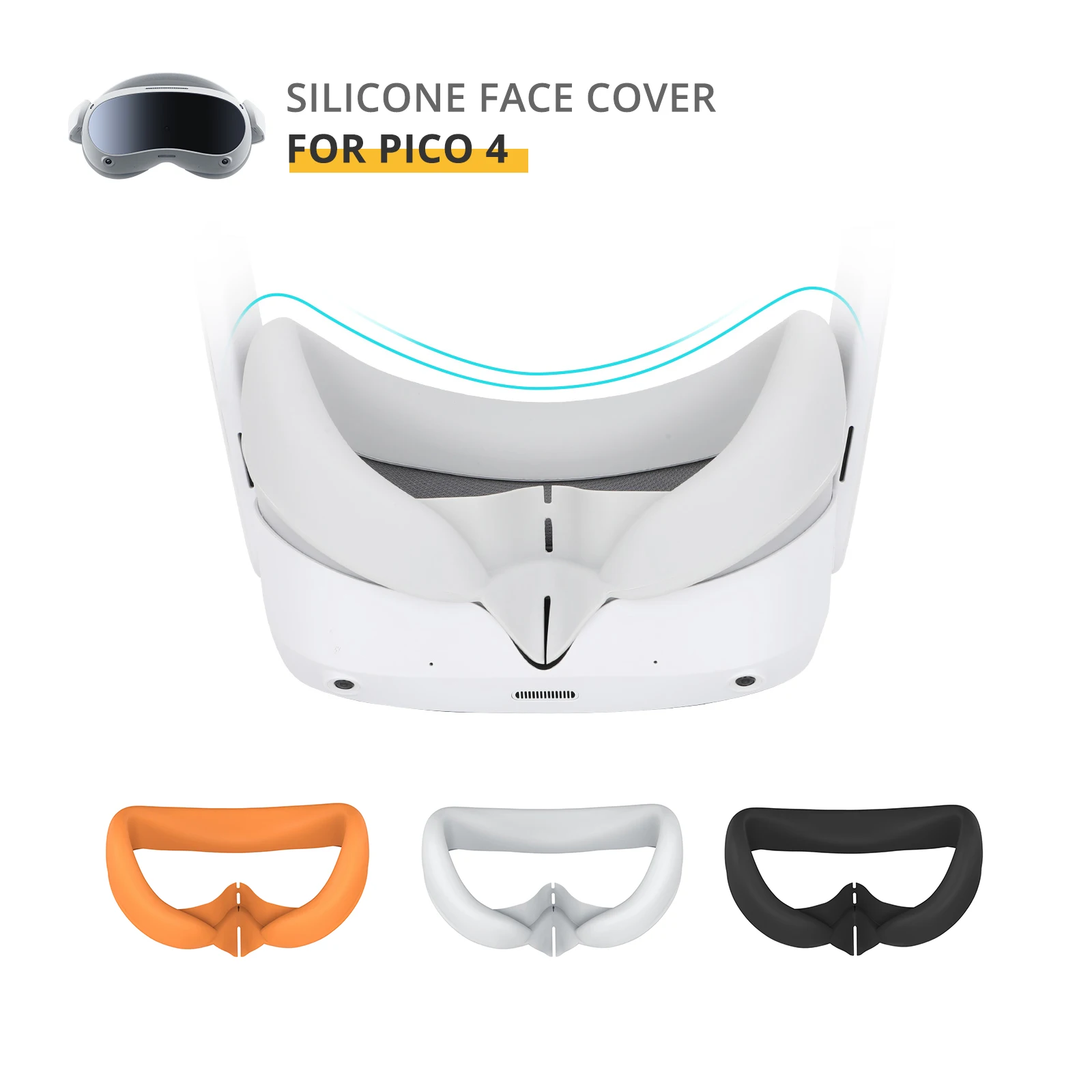 Купи For Pico 4 VR Replacement Face Pad Silicone Cushion Face Cover Sweat-proof Protective Mask VR for PICO4 VR Classes Accessories за 399 рублей в магазине AliExpress
