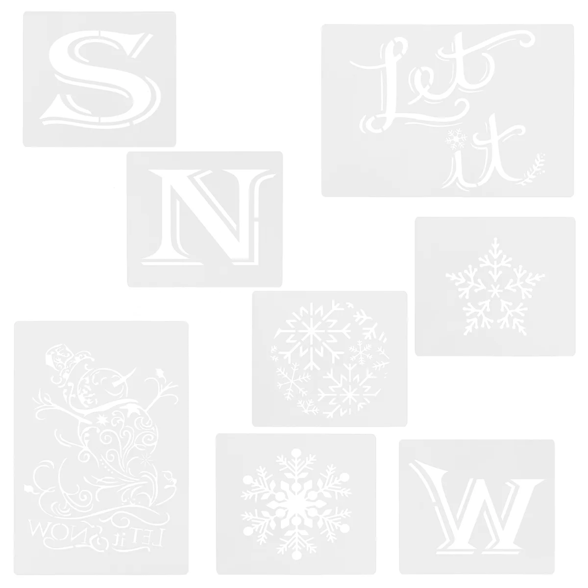 

Stencils Christmas Painting Stencilsnowflake Drawing Template Craft Diy Wood Templates Snow Reusable Crafts Xmasplastic Kids