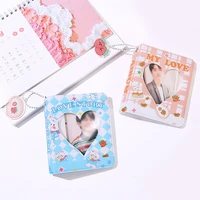 cartoon hollow love album holds 36 mini photos for fuji instax name card photocard holder plaid star print business card bag