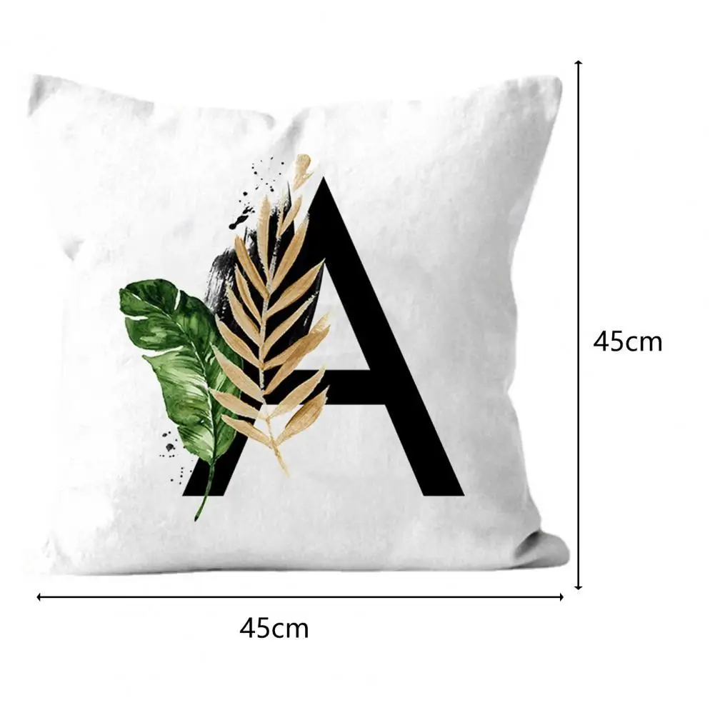 

Dustproof Multi Styles Square Alphabet Printed Pillowcase Household Supplies