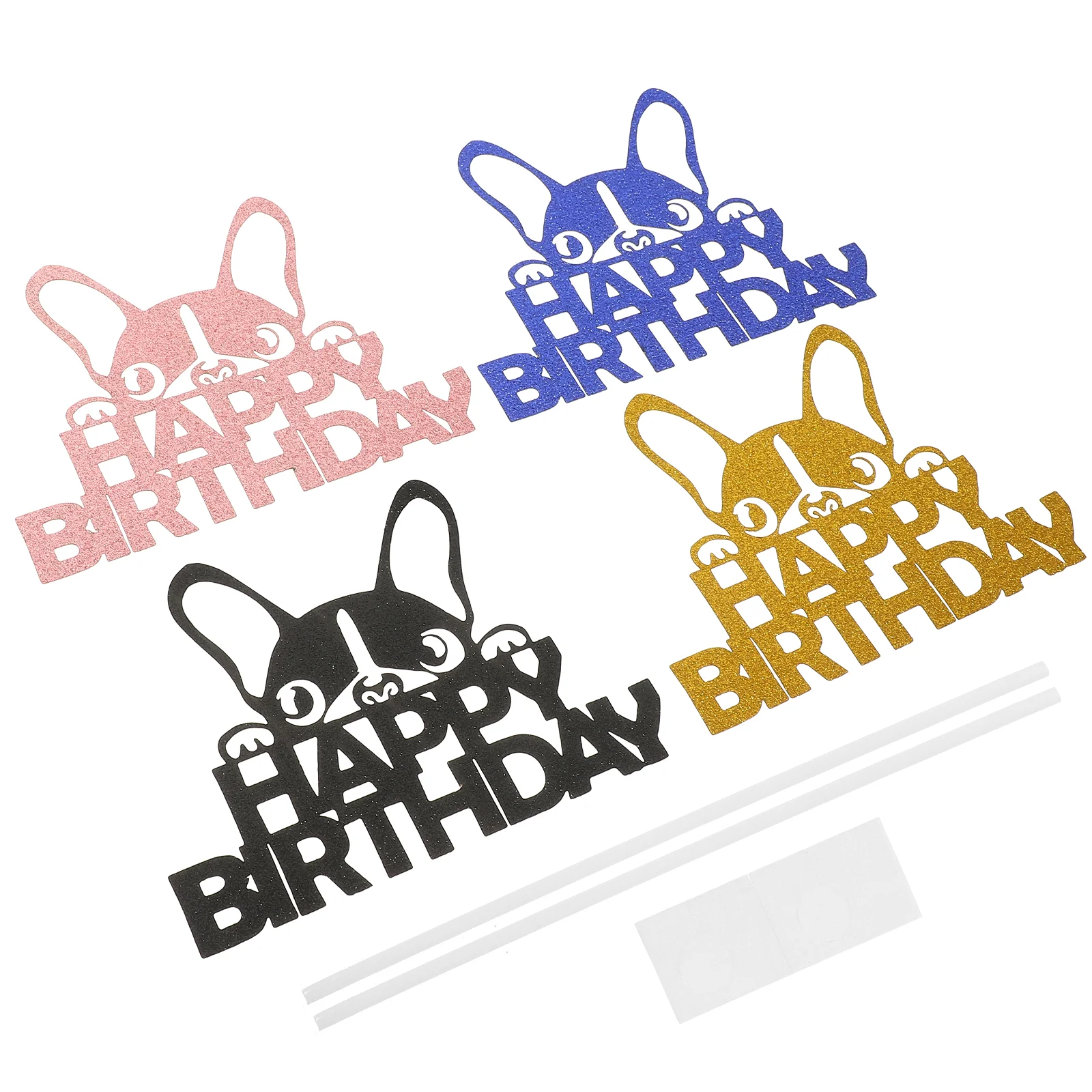 

Dog Party Cake Toppers Dog Birthday Party Decor Dog Happy Birthday Party Favor