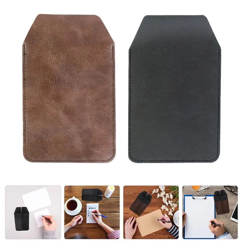 

2Pcs Leather Pen Pocket Business Pen Bag Leather Pen Organizer Multiple Pens Insert Bag