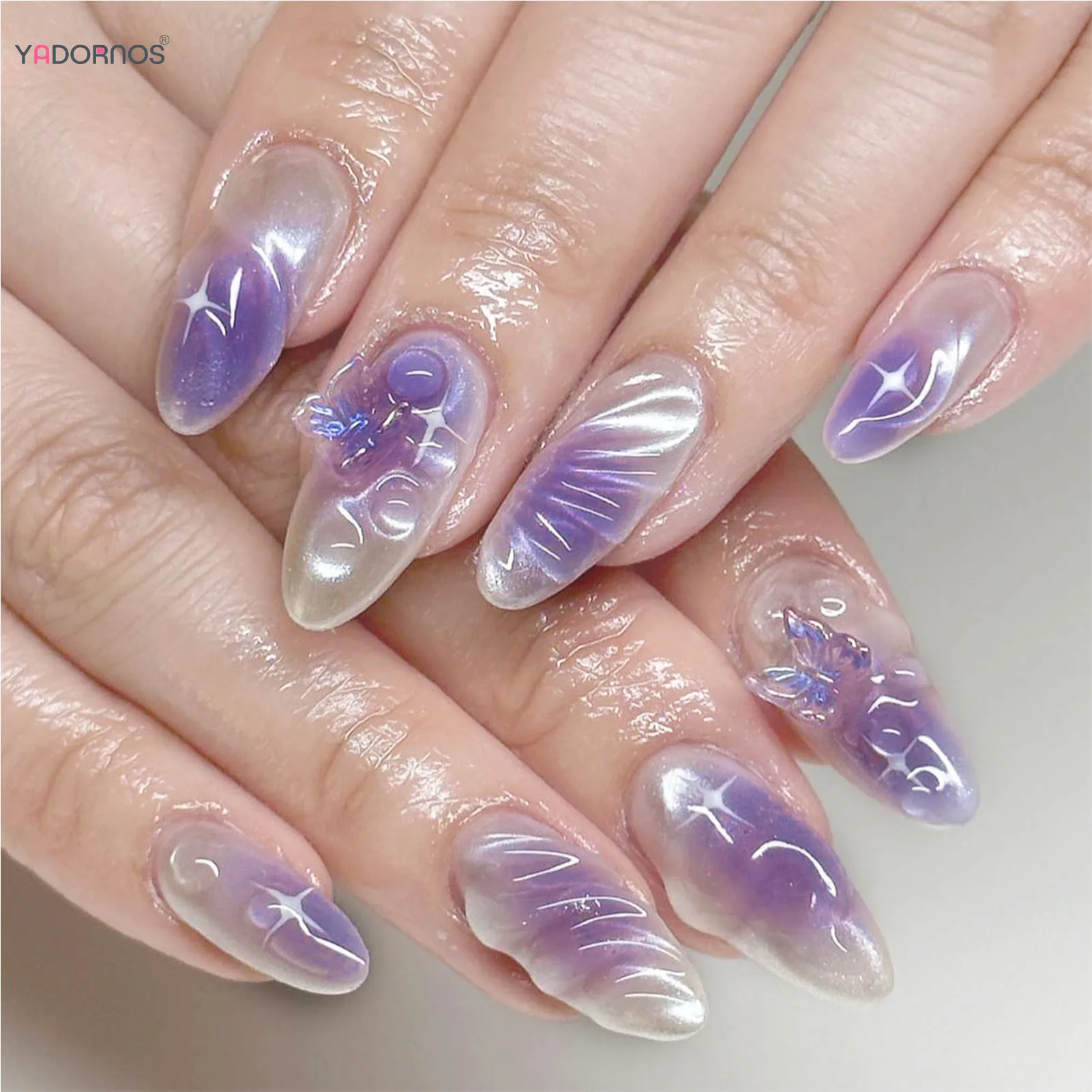 24 шт. накладные ногти с эффектом градиента