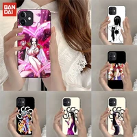 bandai hancock boa one piece phone case fundas shell for iphone mini xs x xr 6 6s 7 8 plus 13 12 11 pro max se2020 trendy cover