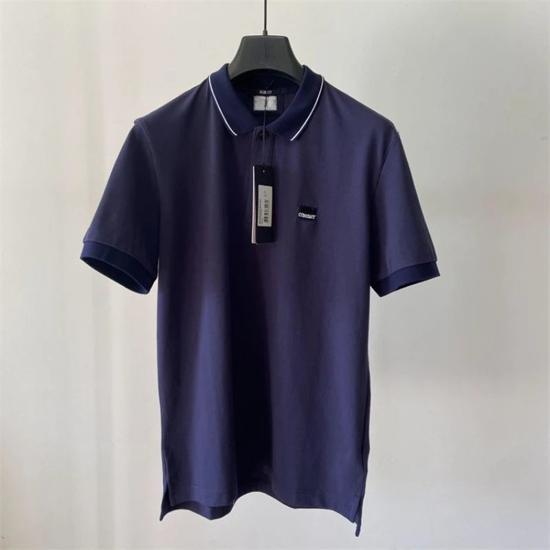 

Fashion Summer High Quality CP Mens Shorts Half Sleeve Lapel Ccpp Golf Polos Leisure Embroidered Outdoor Young Tops