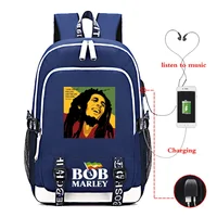 Rock Singer Rapper Bob Marleys  Backpack USB Charging Backpack Campus Student Bag fashion backpack travel Bags
