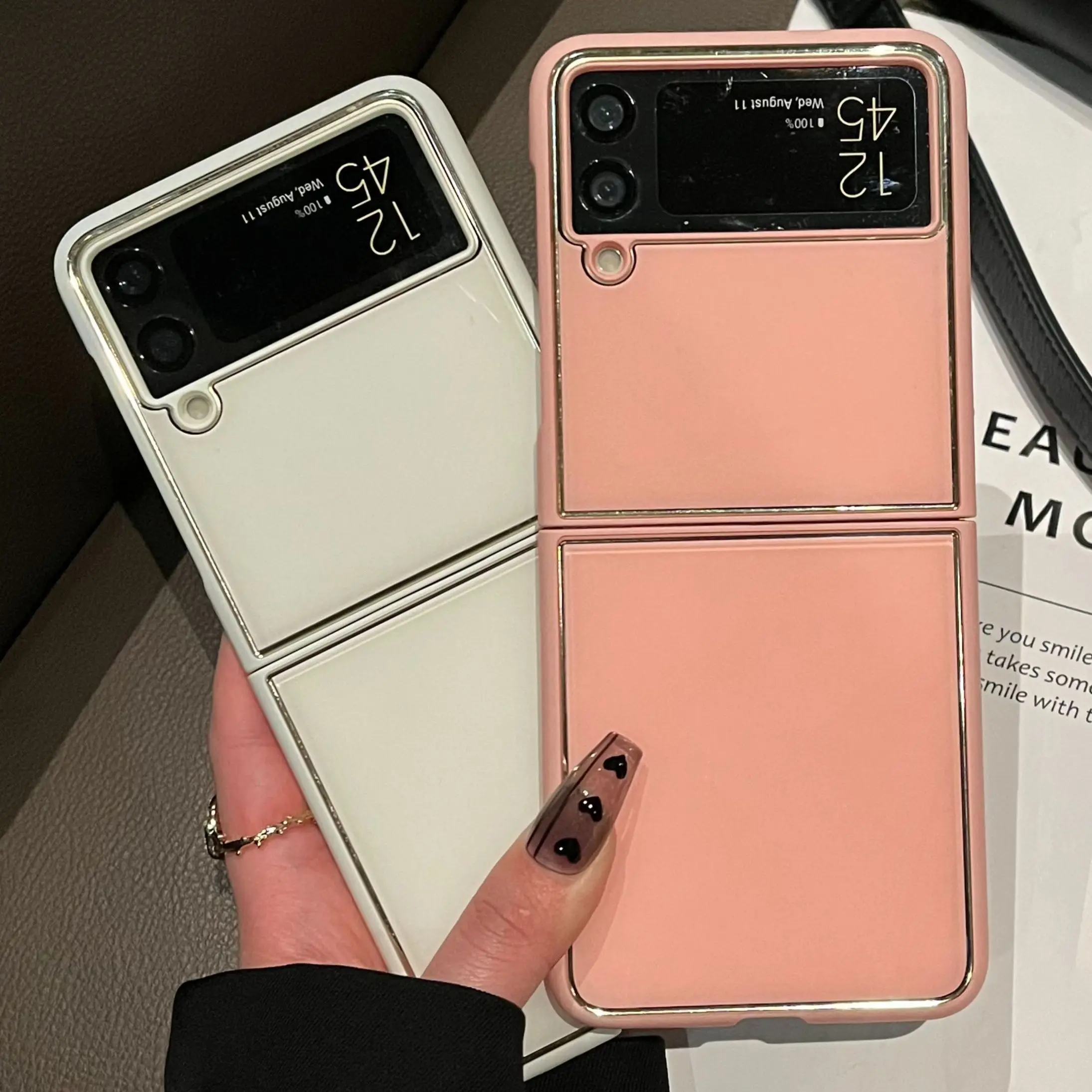 Najtaniej Z Flip 3 Etui Do Samsung Galaxy Z Flip 3 5G Shell ZFlip3 Z Flip3 ZFlip PC Poszycie Akrylowe Etui Na Telefon Do Galaxy Z Flip 3 Etui